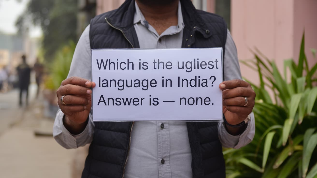Which Is the Ugliest Language in India? answer is — none.