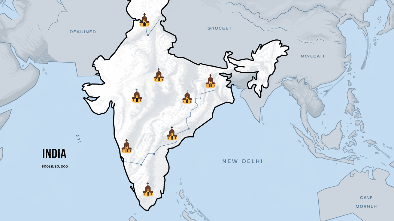 How Many Churches Are There in India