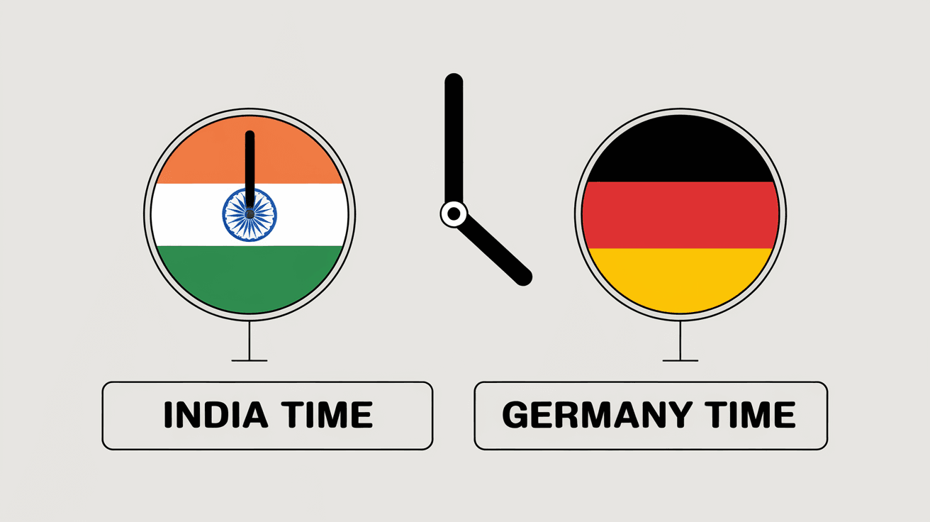 How Many Hours Difference Between India and Germany