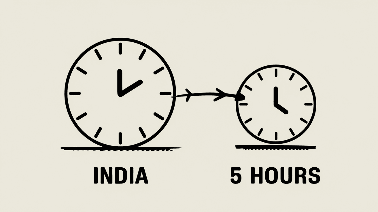 How Many Hours Difference Between India and Dubai