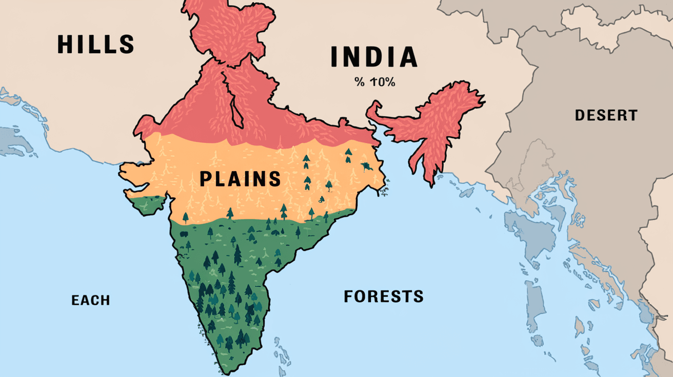 How Much Percentage of Land is Plain in India