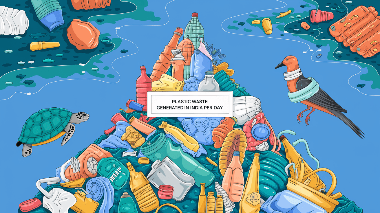 How Much Plastic Waste Is Generated in India Per Day