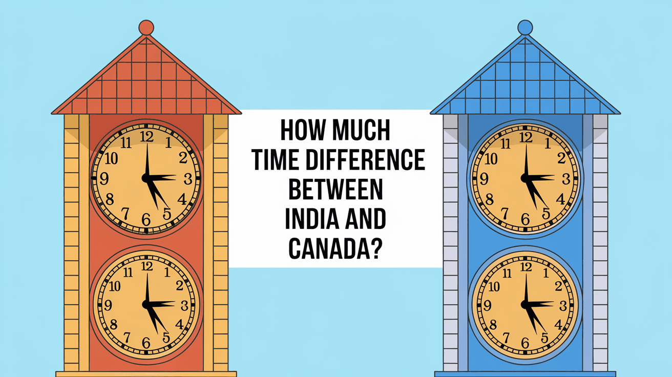 How Much Time Difference Between India and Canada