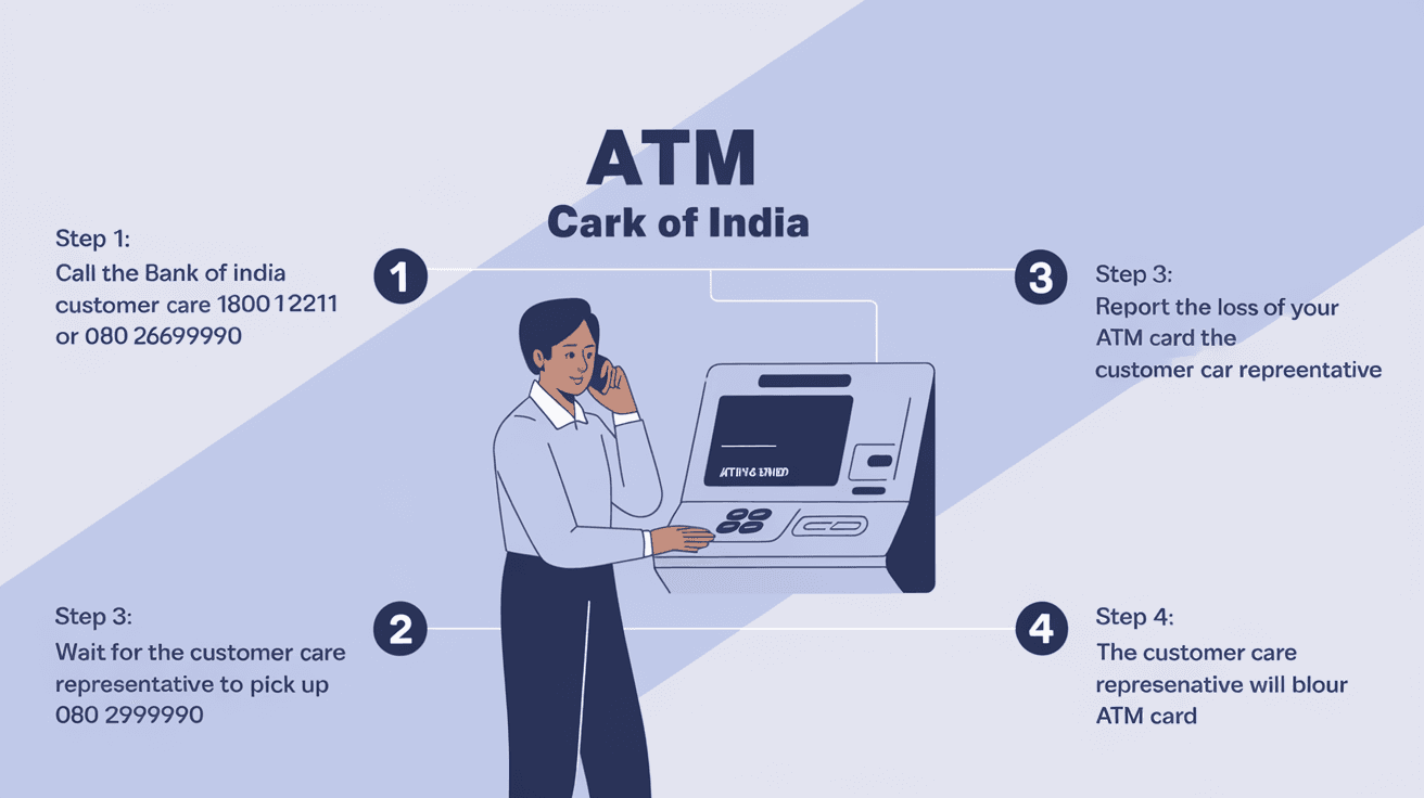 How to Block ATM Card of Bank of India