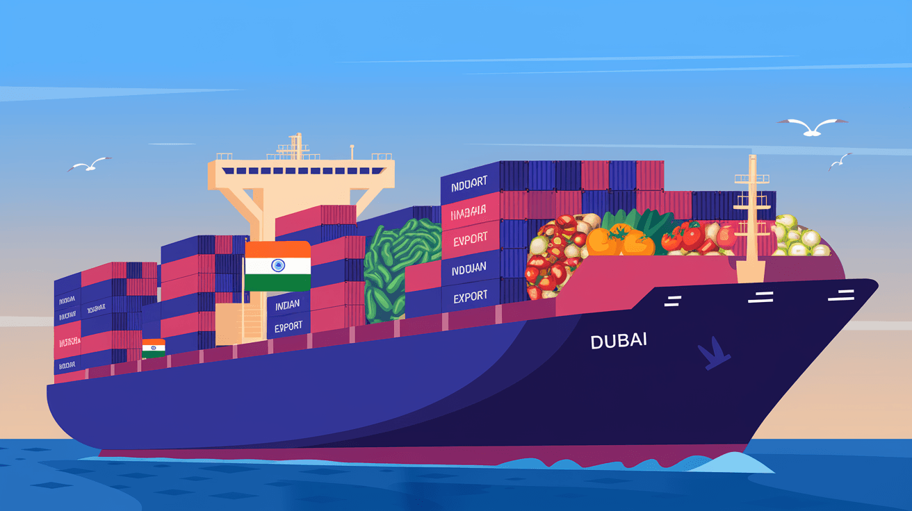 How to Export Vegetables from India to Dubai
